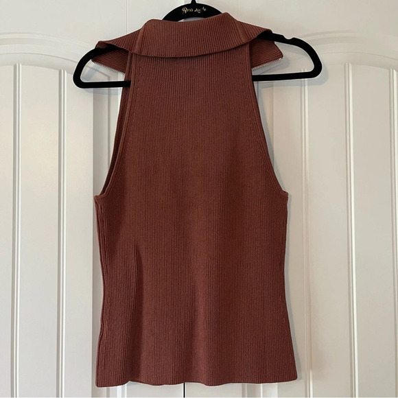 Et Ochs Women's Emily Rib Zip Polo Tank Top Shirt Size Large - Picture 10 of 13